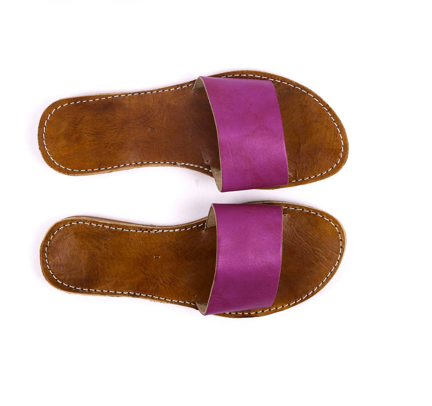 Hot Pink leather Sandal - berberlifeshop