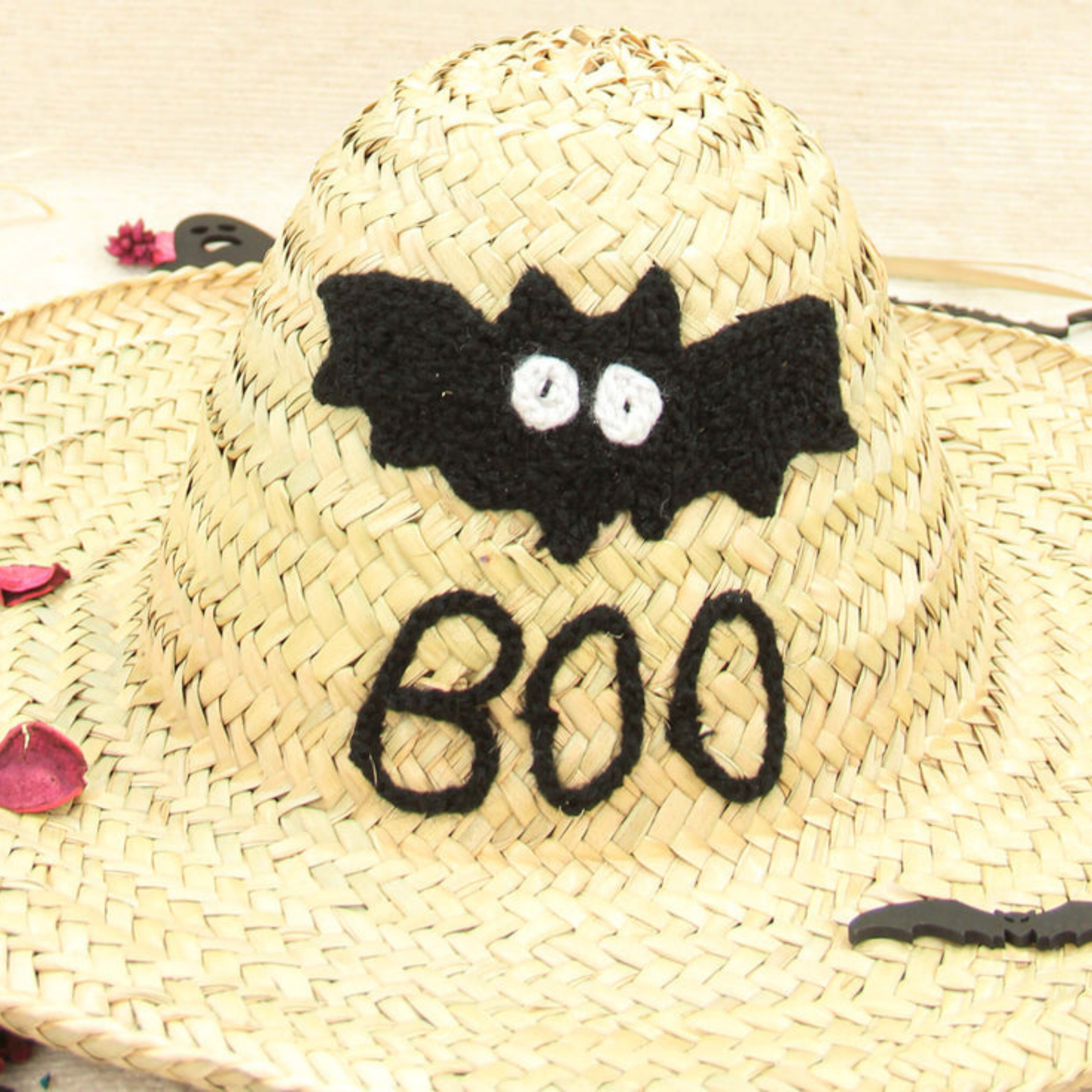 Personalized Handmade Halloween Straw Hat - berberlifeshop
