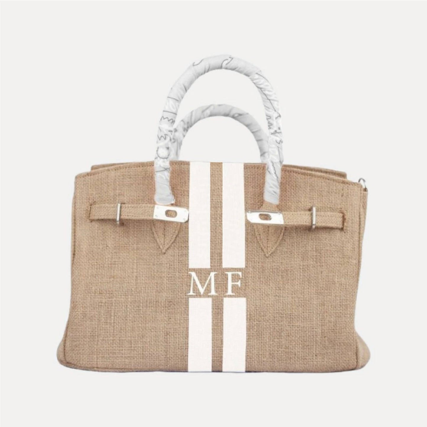Customized Initials Recycled Jute Summer Bag - berberlifeshop