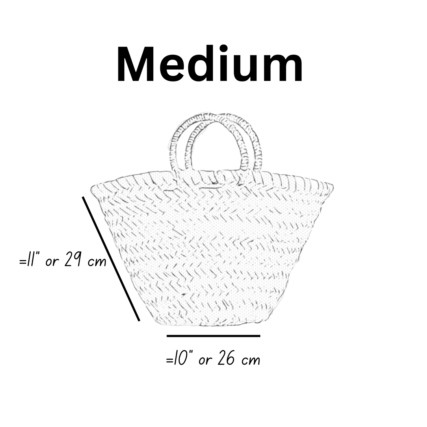 Straw market bag with short Leather Handles - berberlifeshop