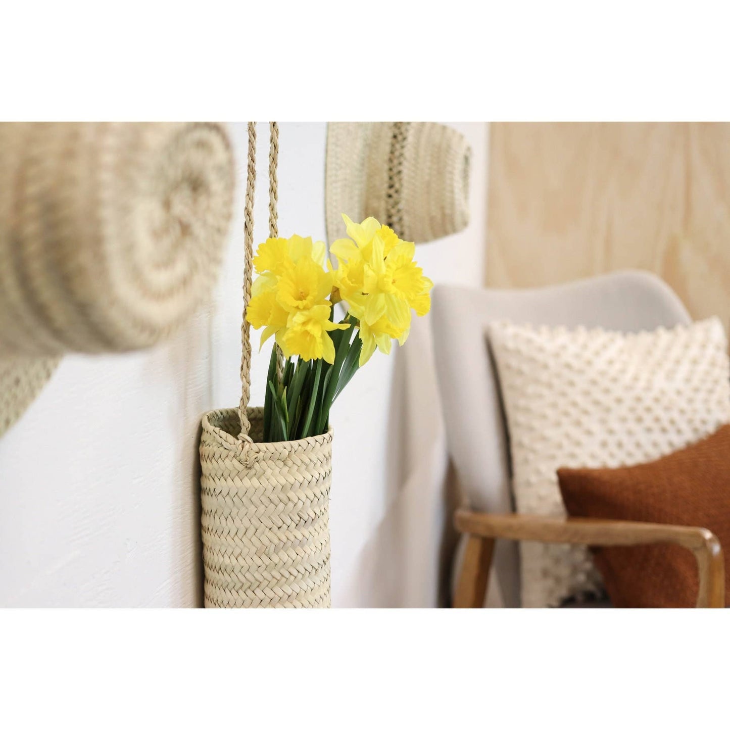 Straw Plant Hanger - Straw wine Hanger - Straw Hanger - berberlifeshop