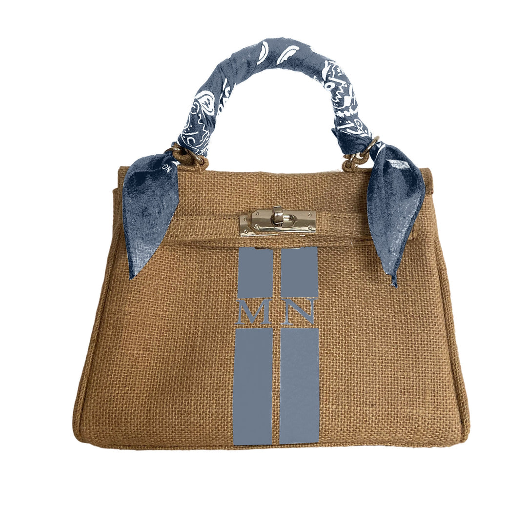 Tie and Dye Jute Kelly Bag with Shoulder Strap - berberlifeshop