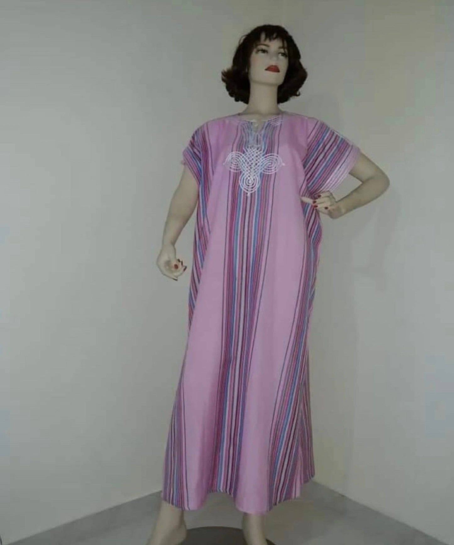 Stripe fresh summer Moroccan tradi dress caftan gandoura - berberlifeshop
