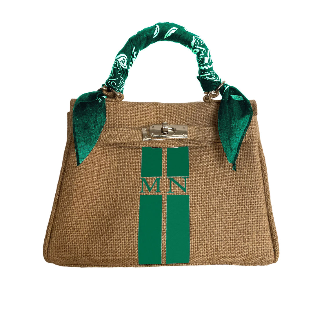 Tie and Dye Jute Kelly Bag with Shoulder Strap - berberlifeshop