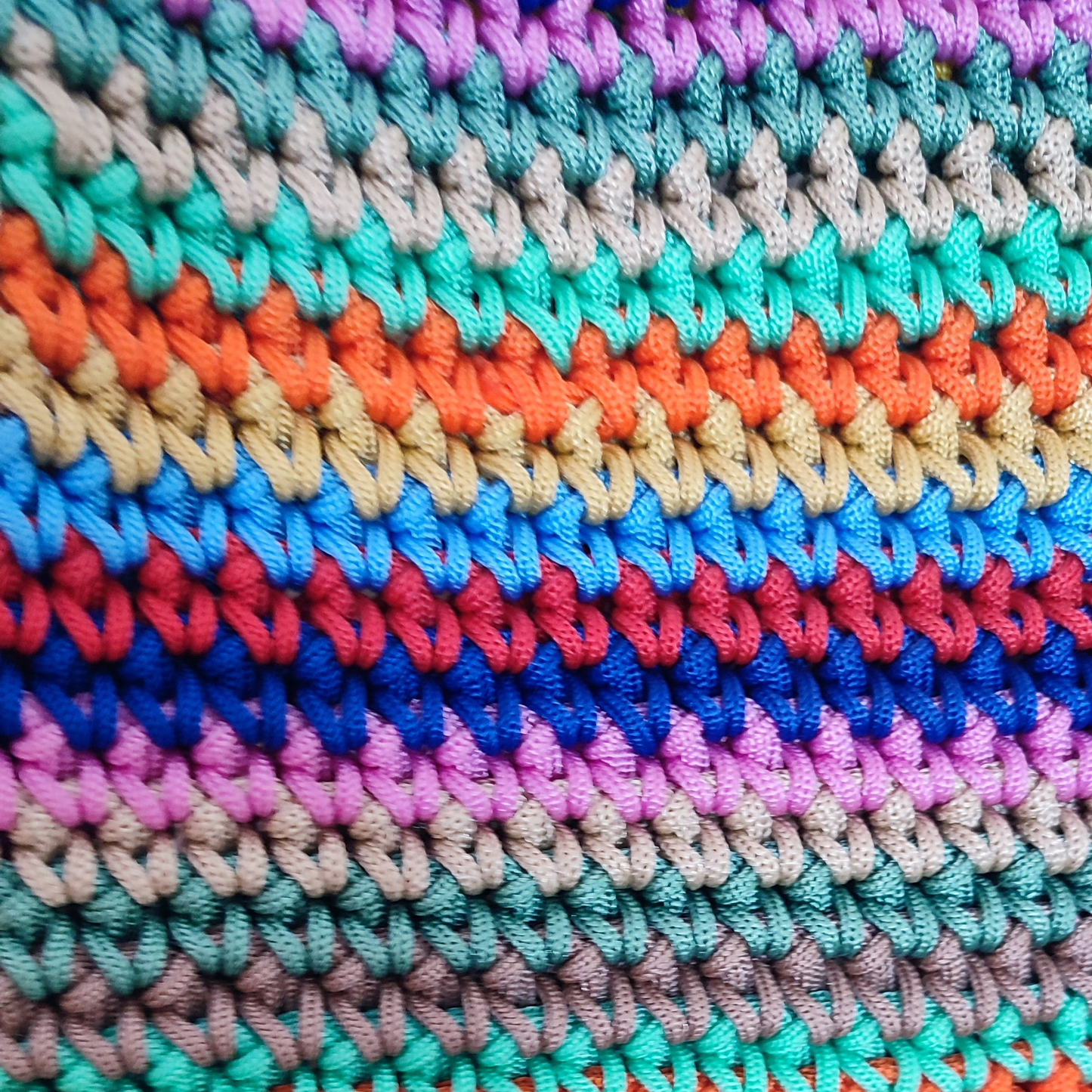 Crochet Rope Net Bag Boho Chic Large pride