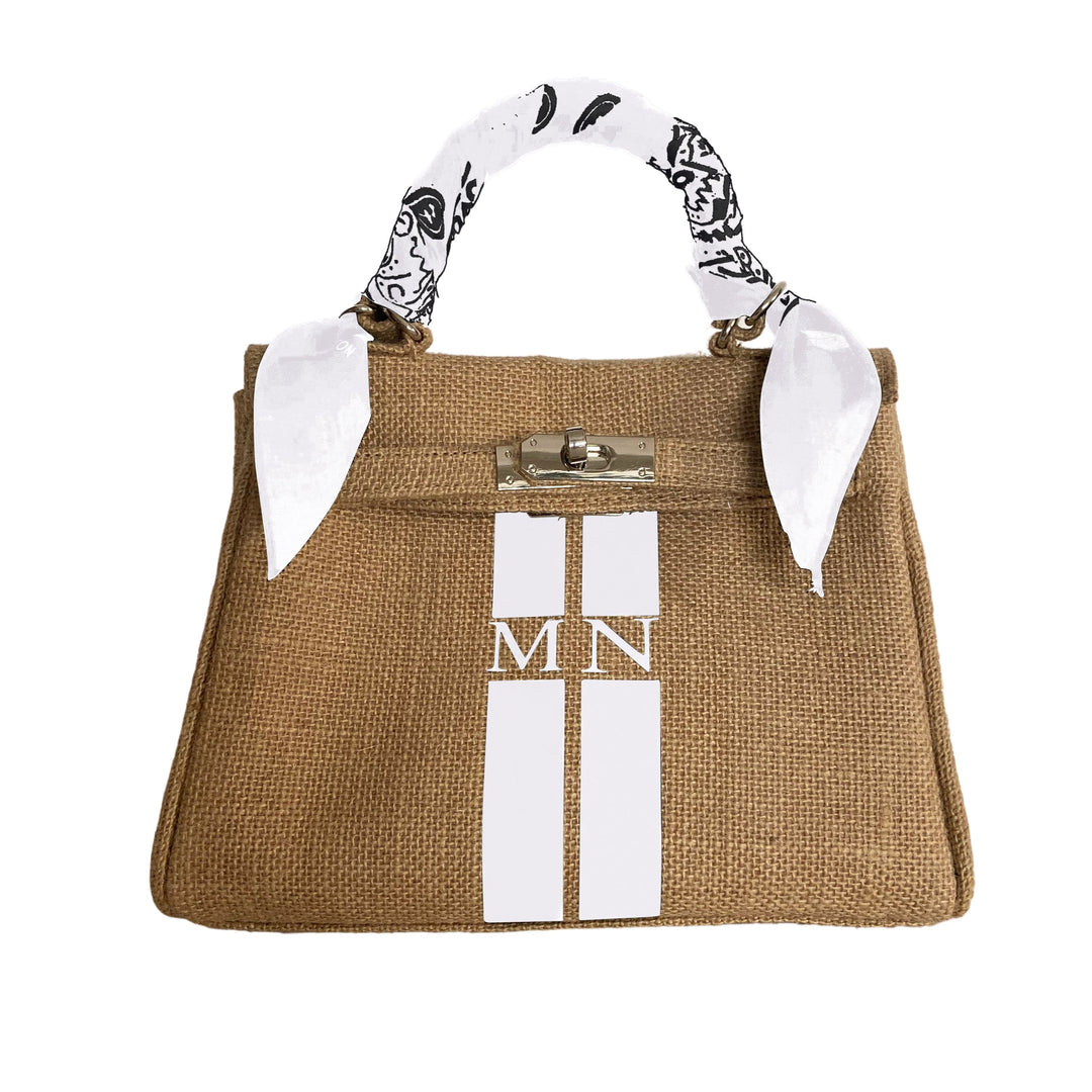 Tie and Dye Jute Kelly Bag with Shoulder Strap - berberlifeshop