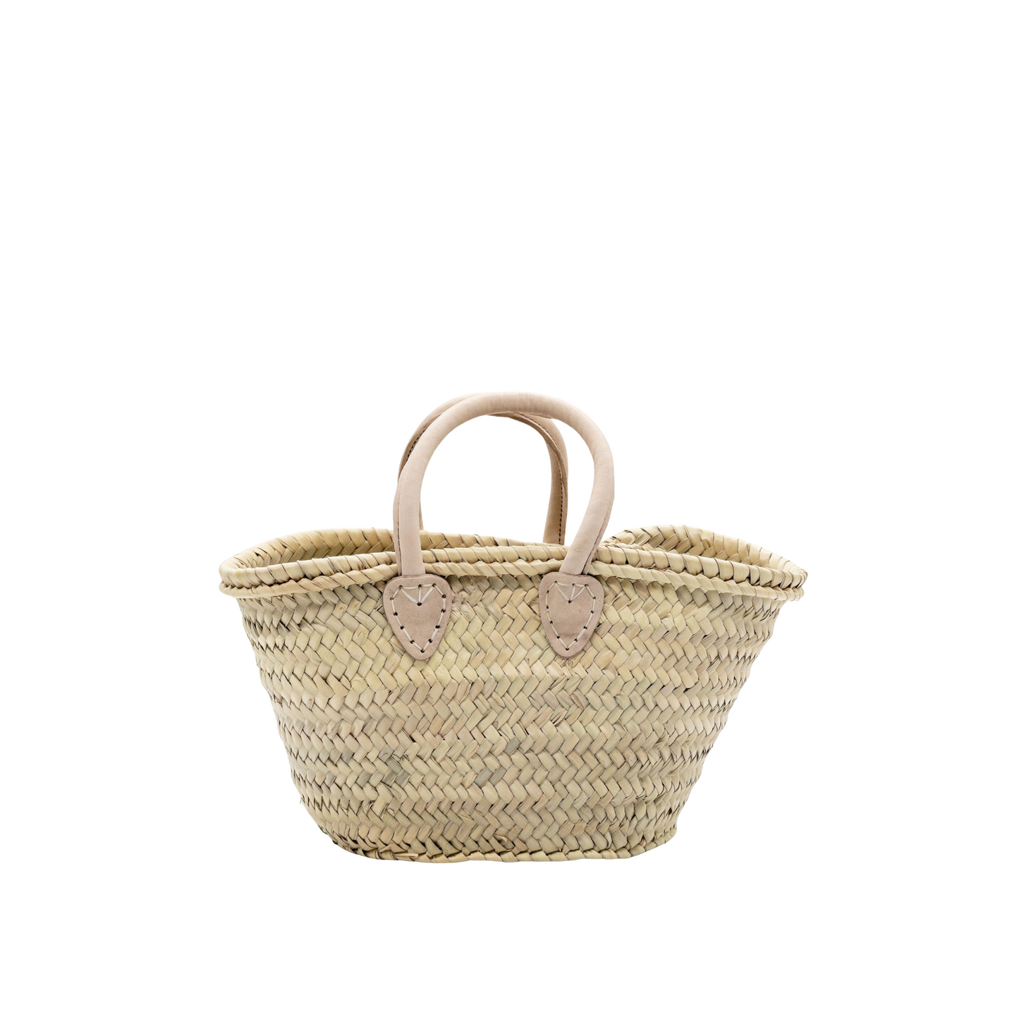 Leather Handled Straw Bags Short - Classic Collection - berberlifeshop