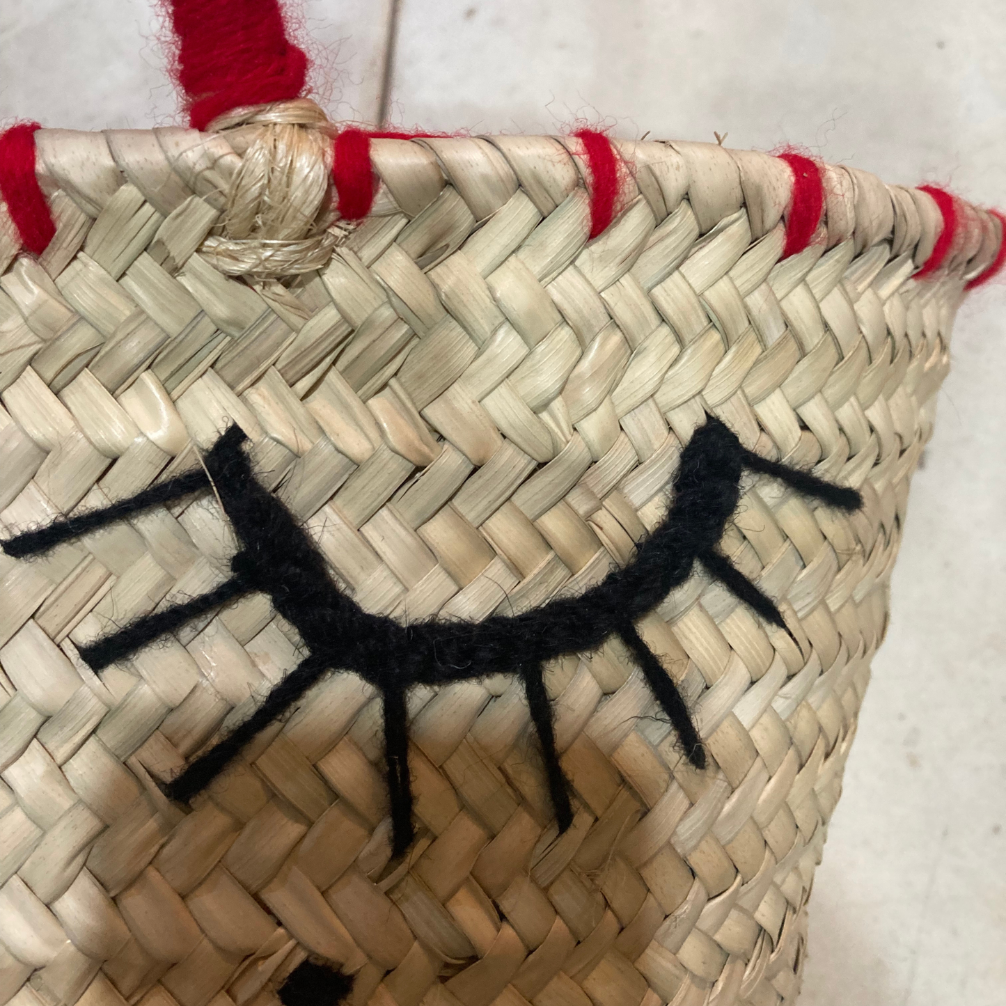 Emoji Embroidered Straw Bag - berberlifeshop