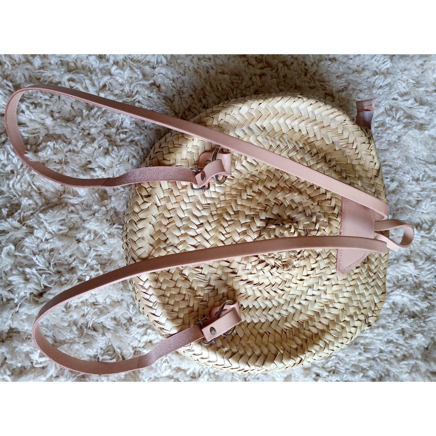 Round Straw Bag Backpack - berberlifeshop