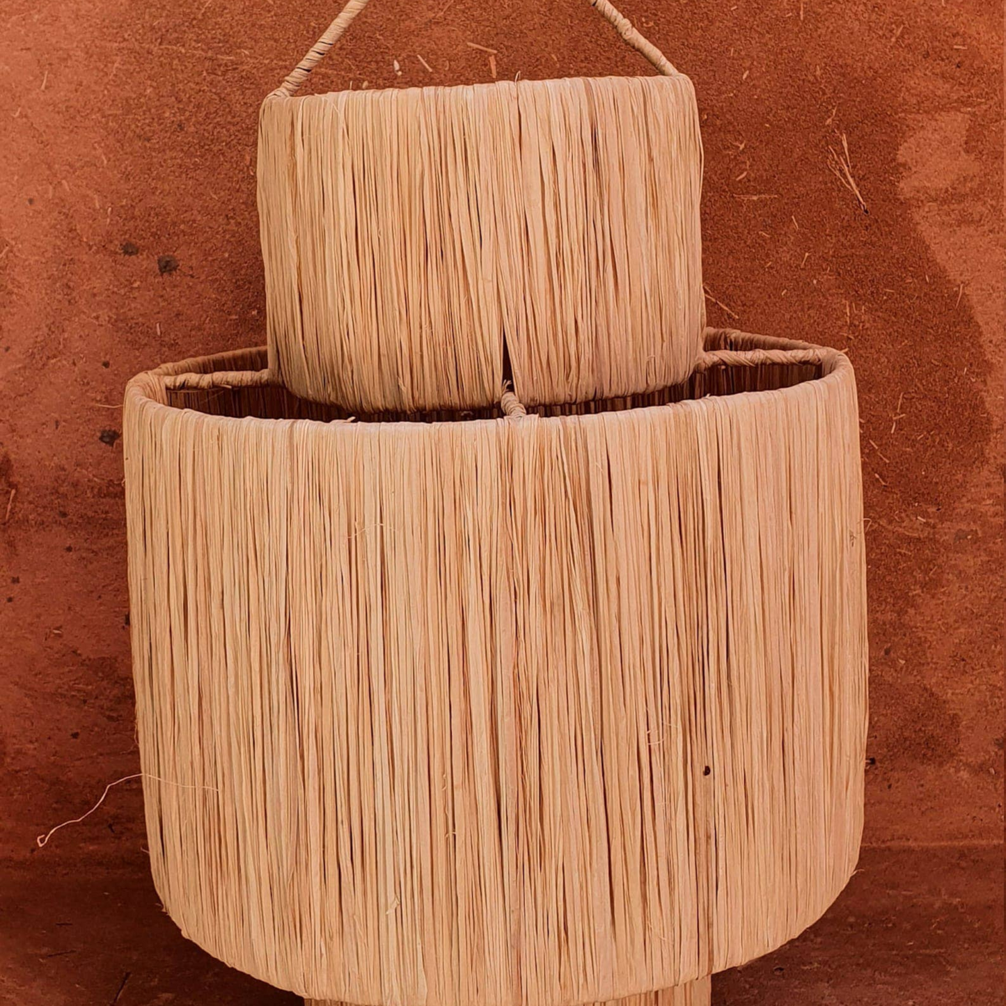 Raffia suspension Lampshade H55cm - berberlifeshop
