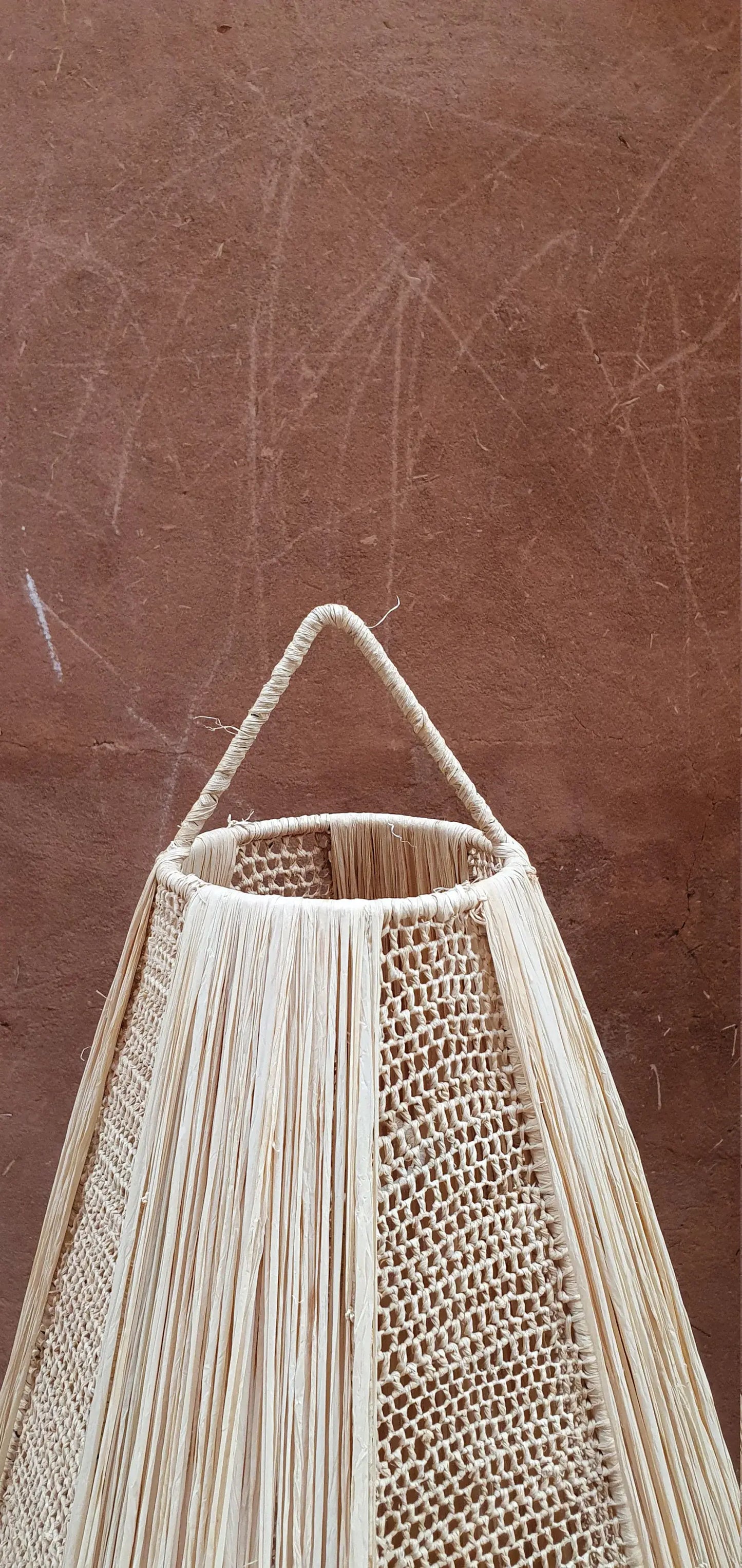 Raffia suspension Lampshade lace H70cm - berberlifeshop
