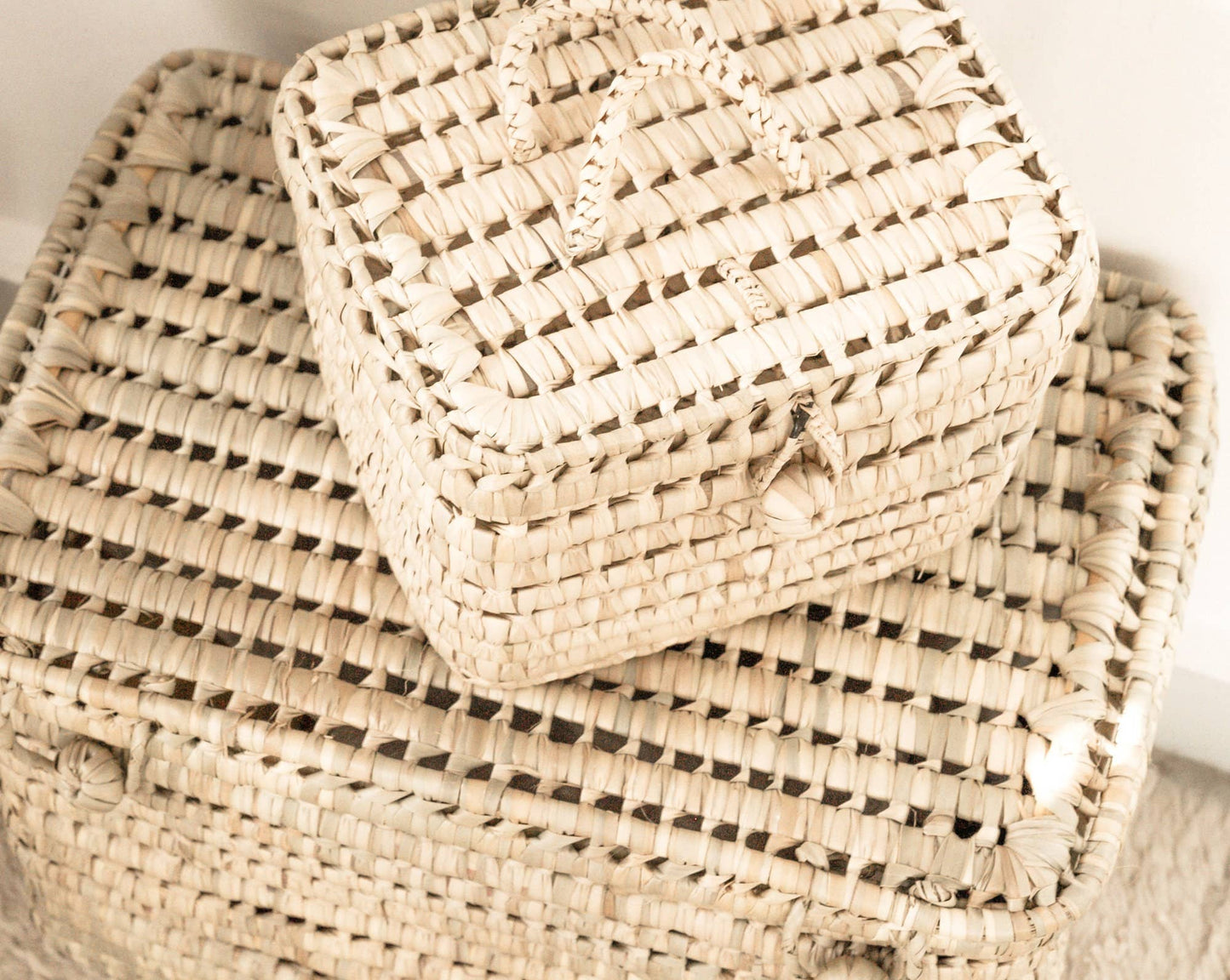 Small wicker basket, vanity, storage boho & Chic - berberlifeshop
