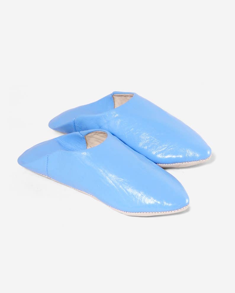 Leather Unisex Babouches Slippers Dyed With Natural Color - berberlifeshop