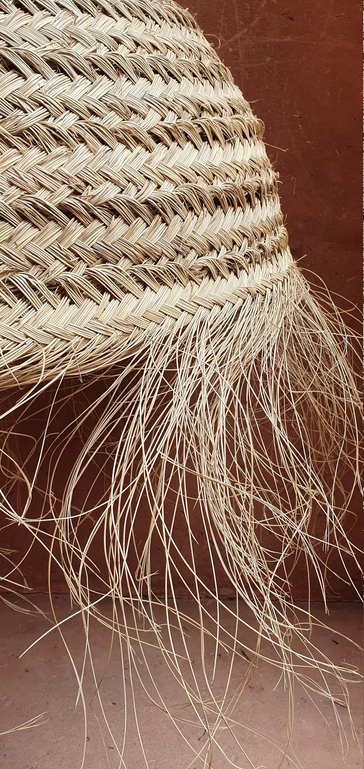 Moroccan handmade Natural Rattan lampshade, Suspension ball - berberlifeshop