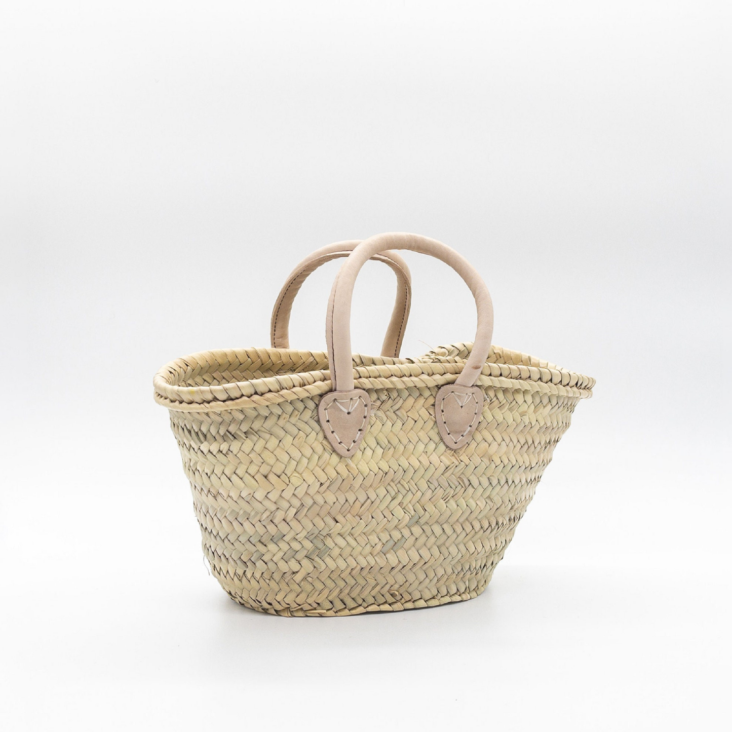 Leather Handled Straw Bags Short - Classic Collection - berberlifeshop