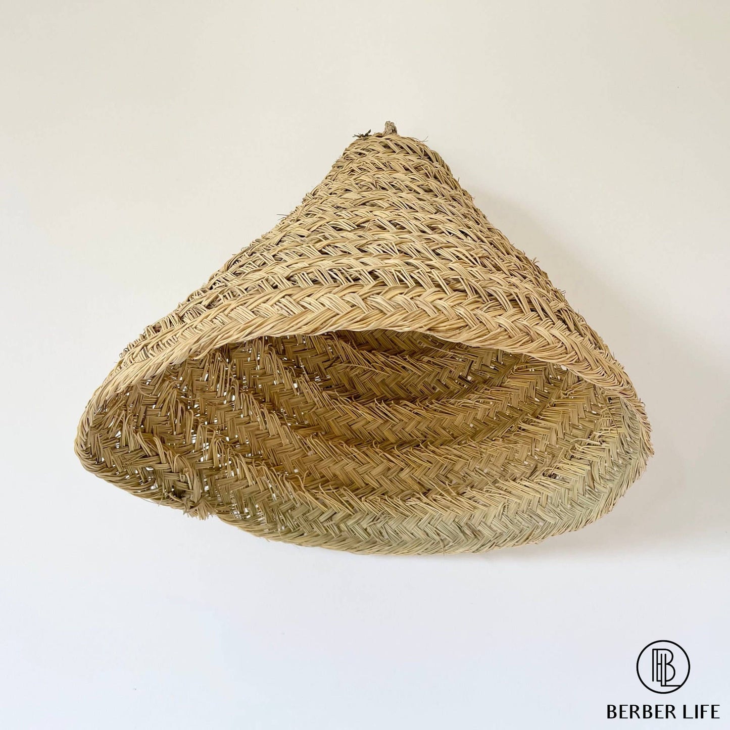 Moroccan handmade Natural Rattan lampshade, Suspension Doum2 - berberlifeshop