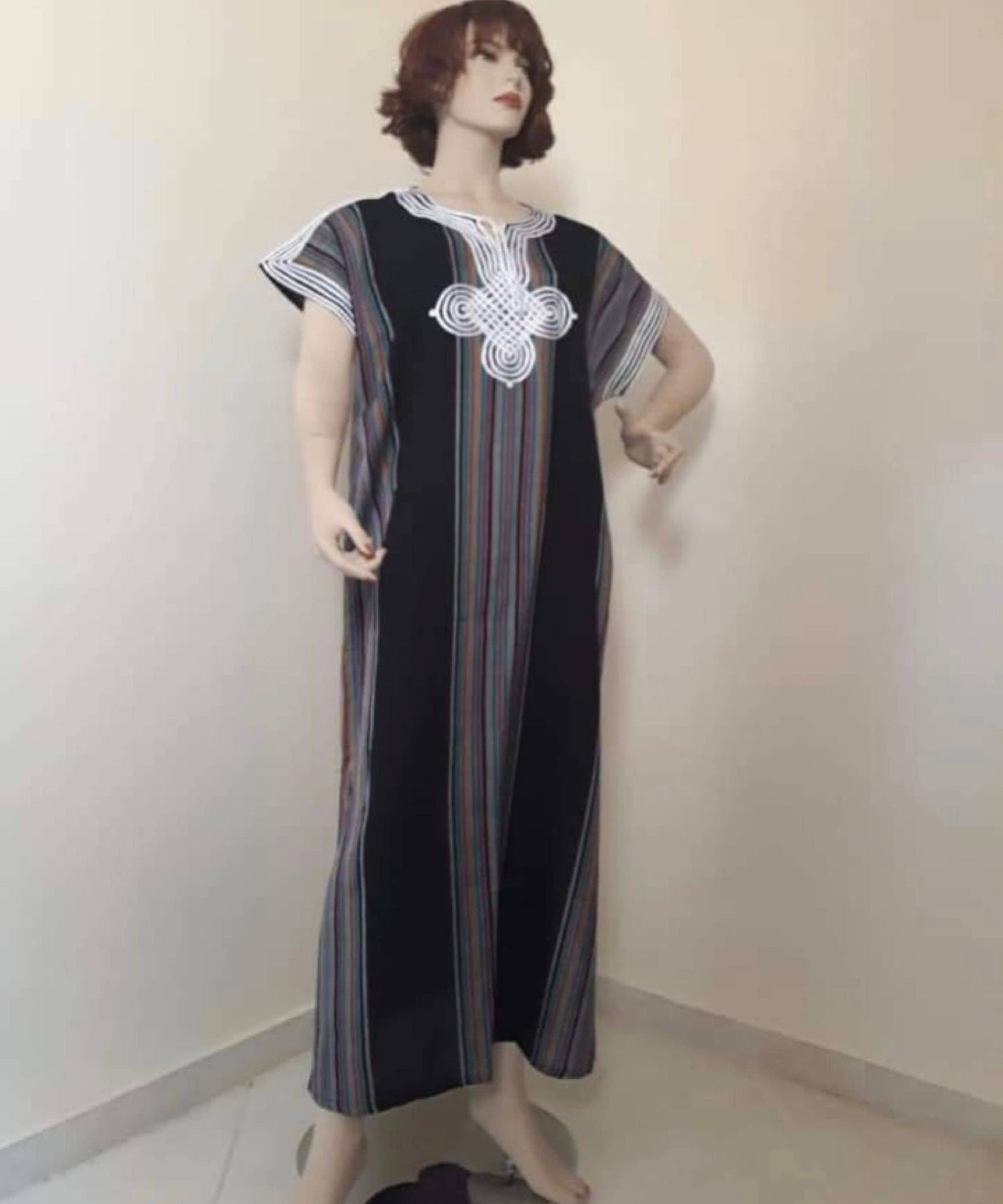 Stripe fresh summer Moroccan tradi dress caftan gandoura - berberlifeshop