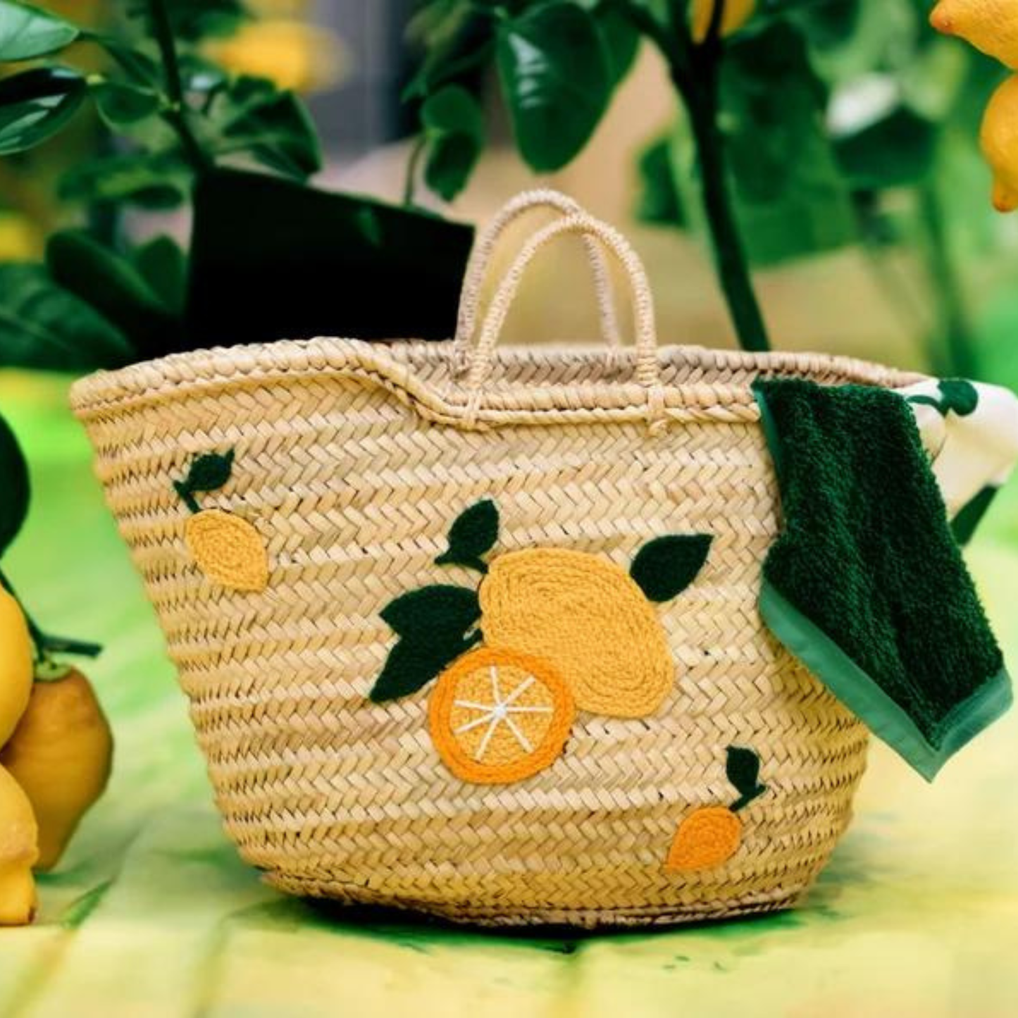 Citrus Bliss Lemon Beach Bag Tote for Sun-Drenched Adventure