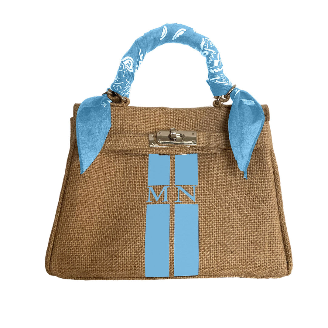 Tie and Dye Jute Kelly Bag with Shoulder Strap - berberlifeshop
