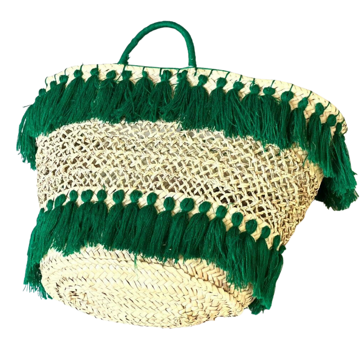 Lace Straw Tassel Bag - Personalized Handmade Beach Bag - berberlifeshop
