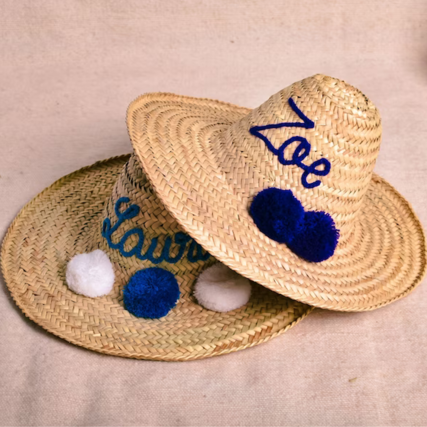 Bridal Bliss Personalized Handmade Straw Sun Hat