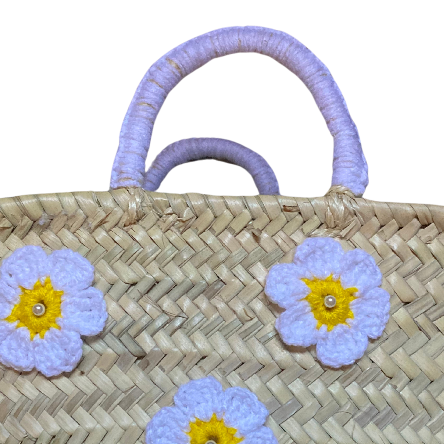 Daisy Embroidered Straw Bag - berberlifeshop