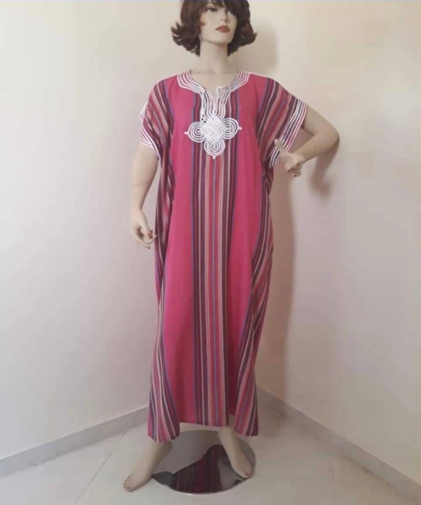 Stripe fresh summer Moroccan tradi dress caftan gandoura - berberlifeshop
