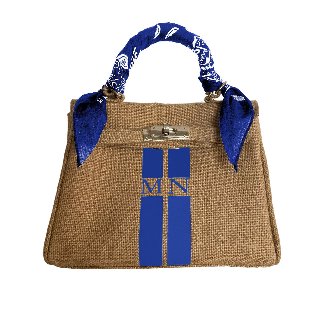 Tie and Dye Jute Kelly Bag with Shoulder Strap - berberlifeshop