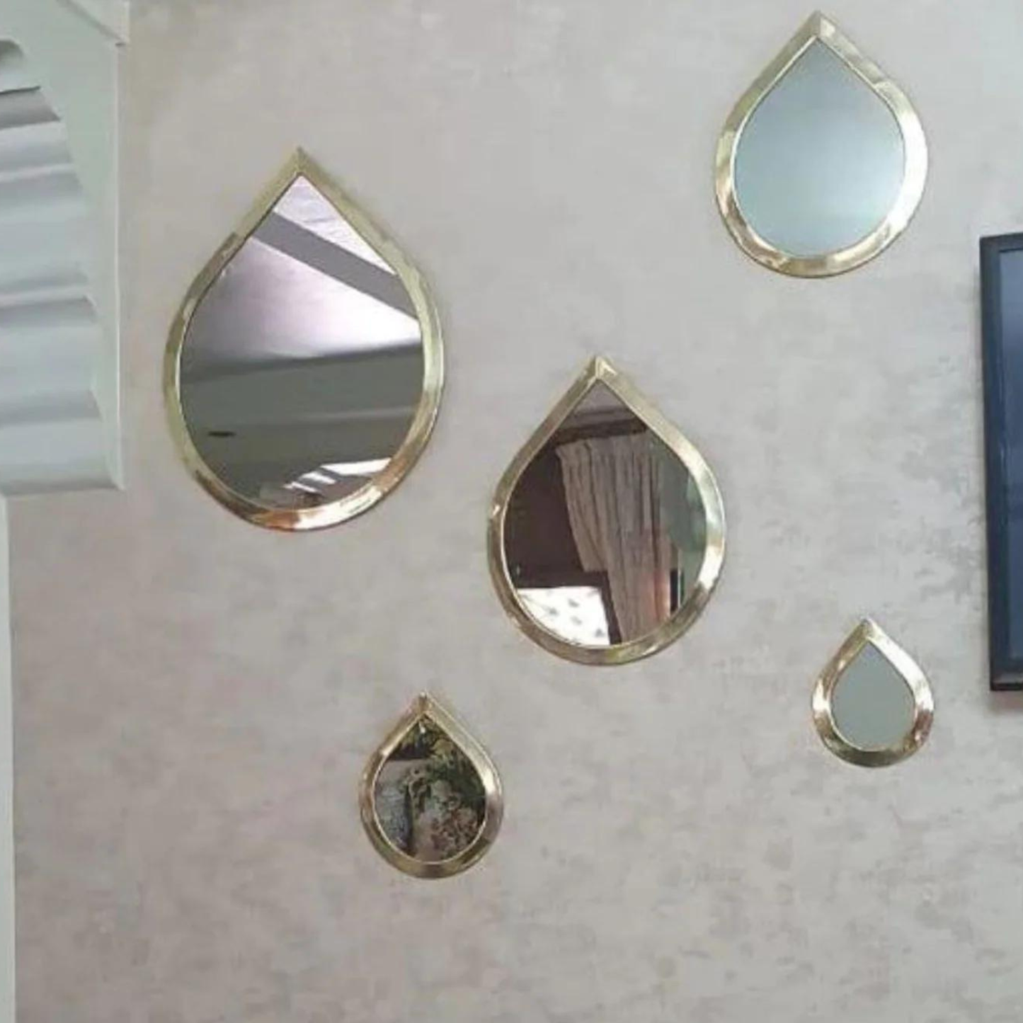 Set of 4 Copper Eye-shaped Mirror - berberlifeshop