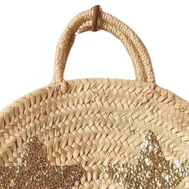 round straw bag with star sequin - berberlifeshop