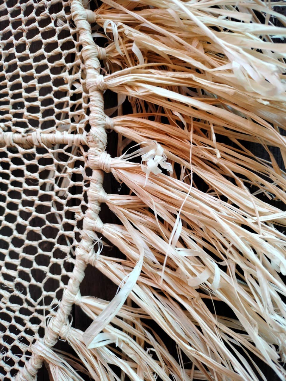 Loully 50cm Diameter Round Raffia Mirror - berberlifeshop