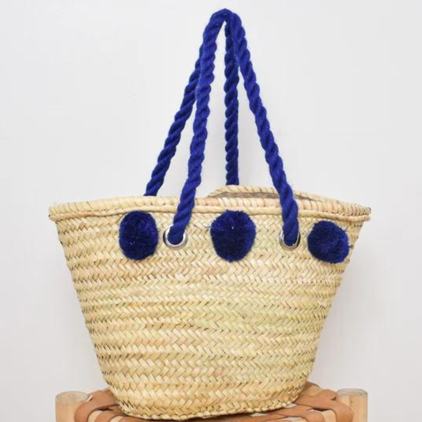 Boho Chic Pompom Delight Customizable Handwoven Straw Bag