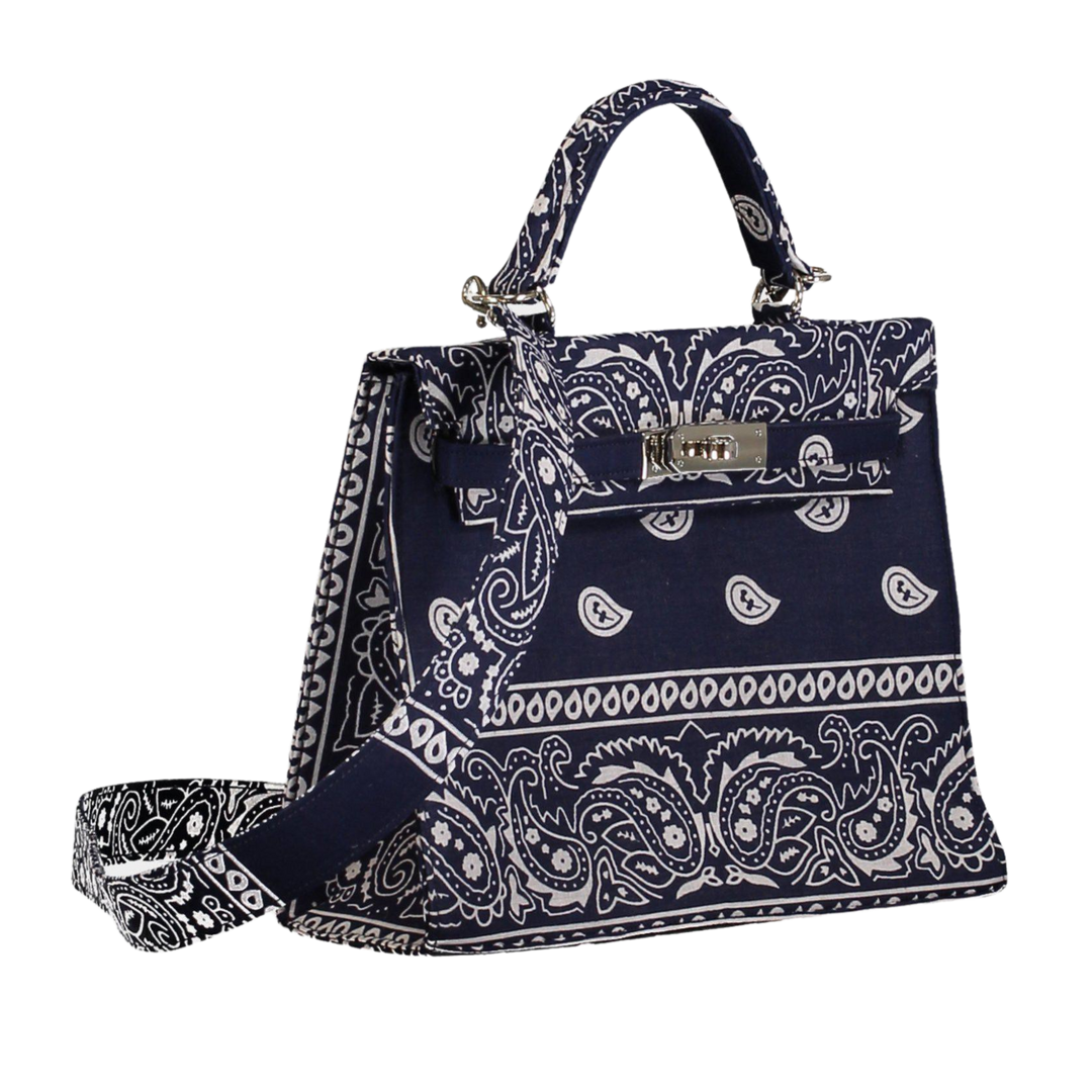 Trendy Mini Kelly Style Bandana Handbag - Compact and Chic - berberlifeshop