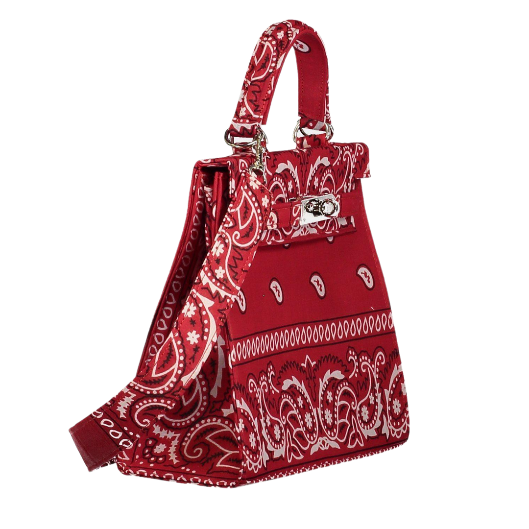 Trendy Mini Kelly Style Bandana Handbag - Compact and Chic - berberlifeshop