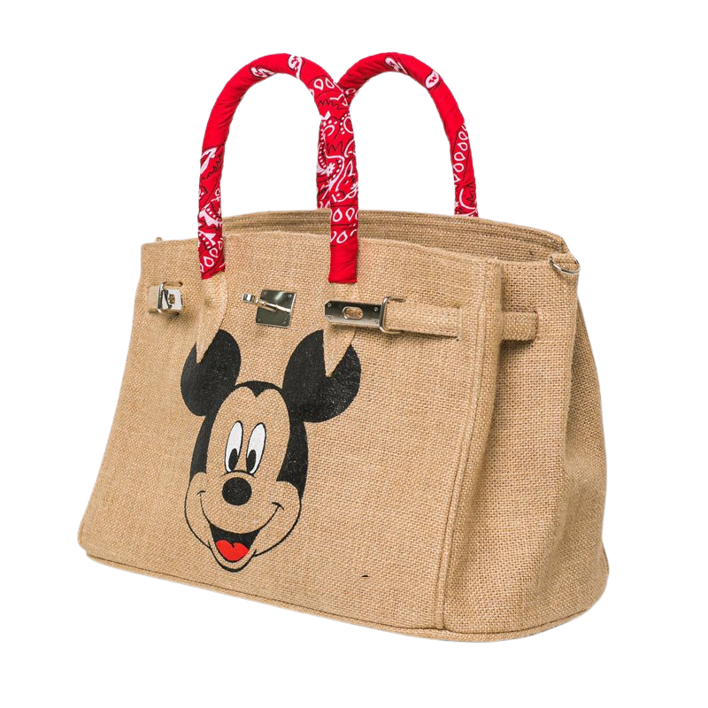 Customizable Jute Berkin Bag - Boho Chic Tie and Dye Collect - berberlifeshop
