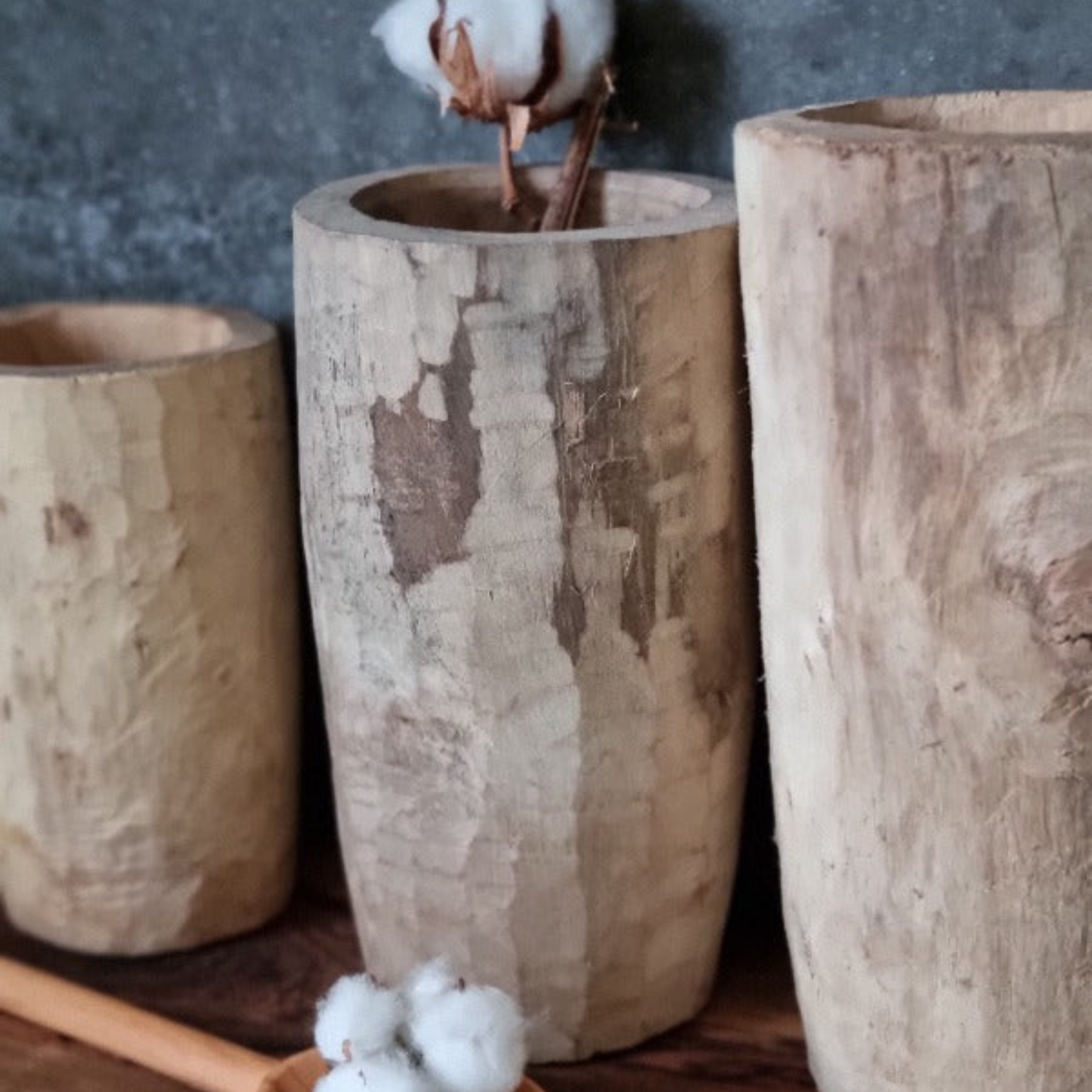 Walnut Hand-Carved Wooden Vase - berberlifeshop