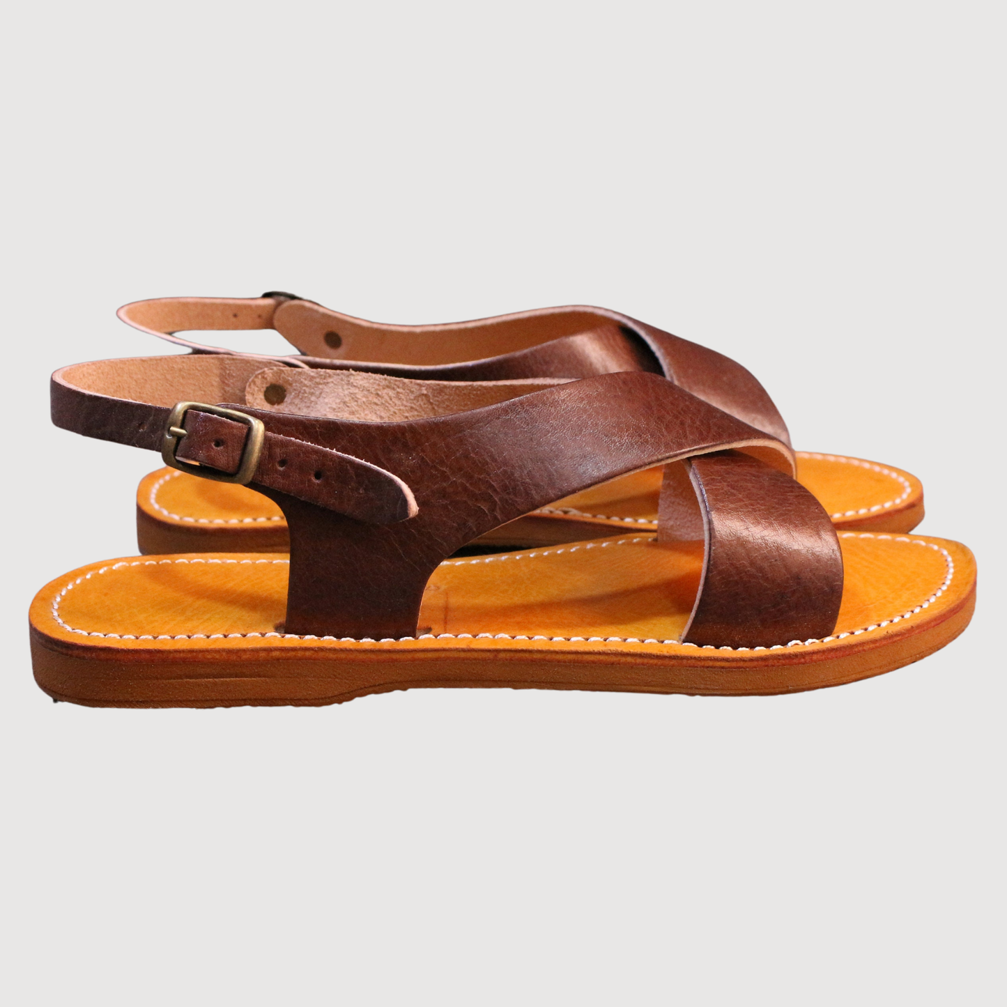 Moroccan leather greek boho chic sandals XY - berberlifeshop