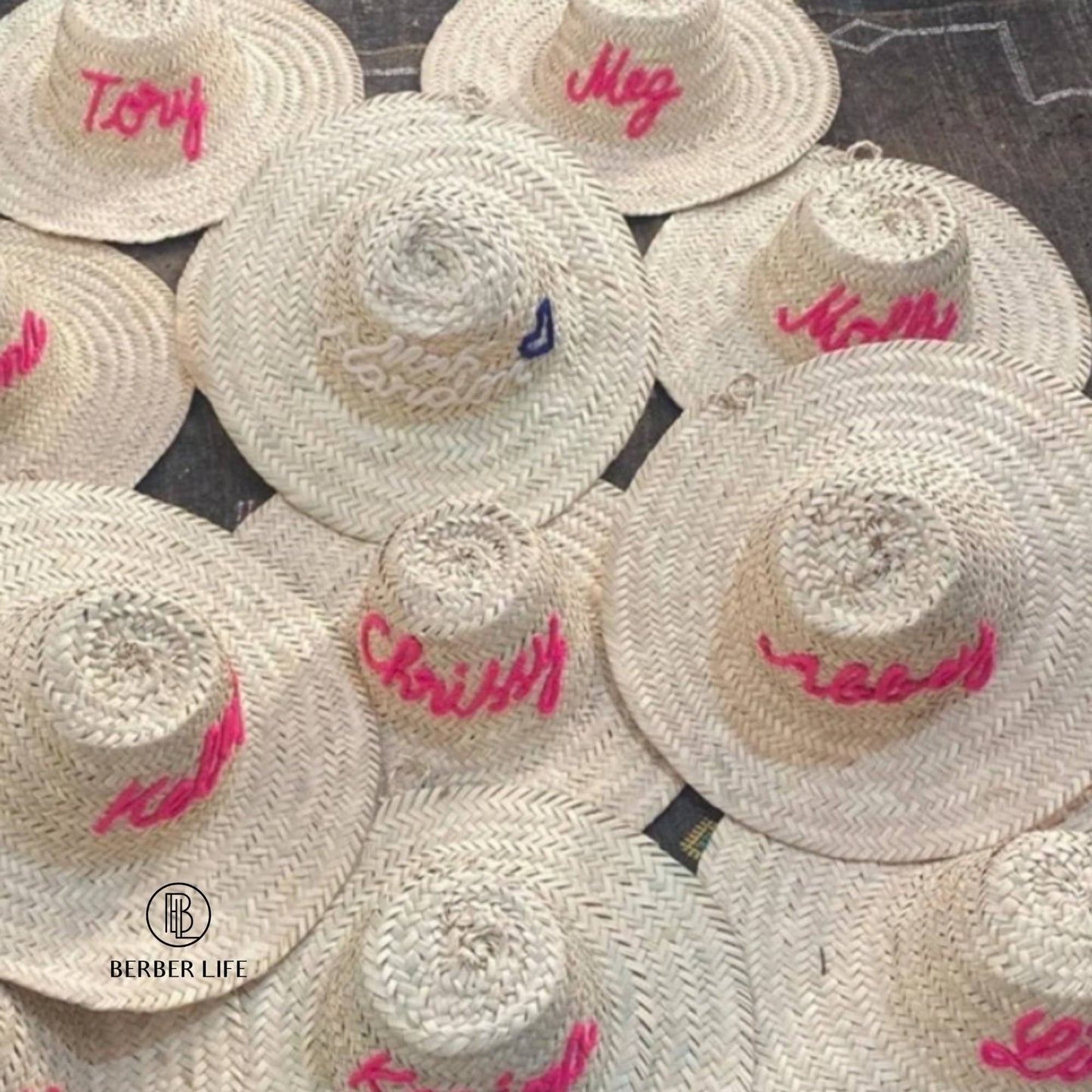 Moroccan Handmade straw bucket hat , custom straw hat - berberlifeshop