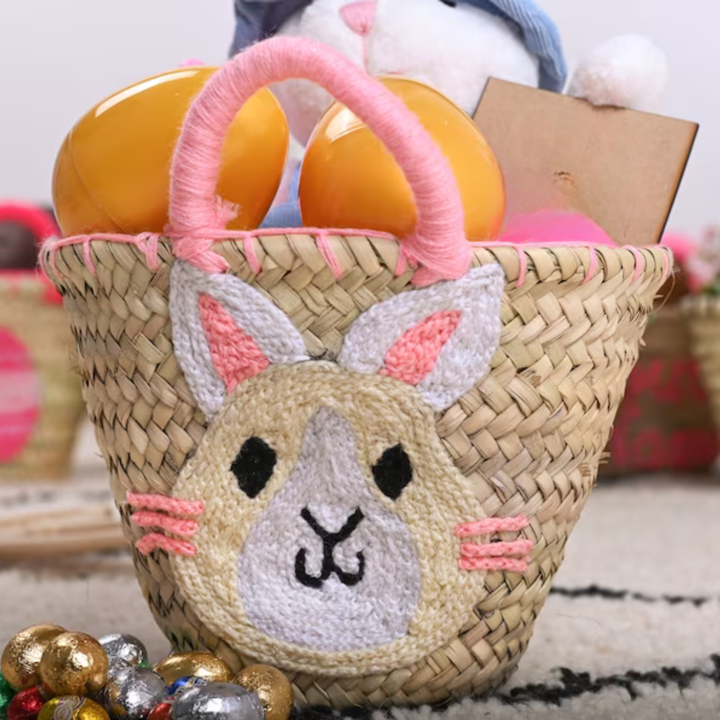 Easter Magic Personalized Easter Basket with Kid's Name