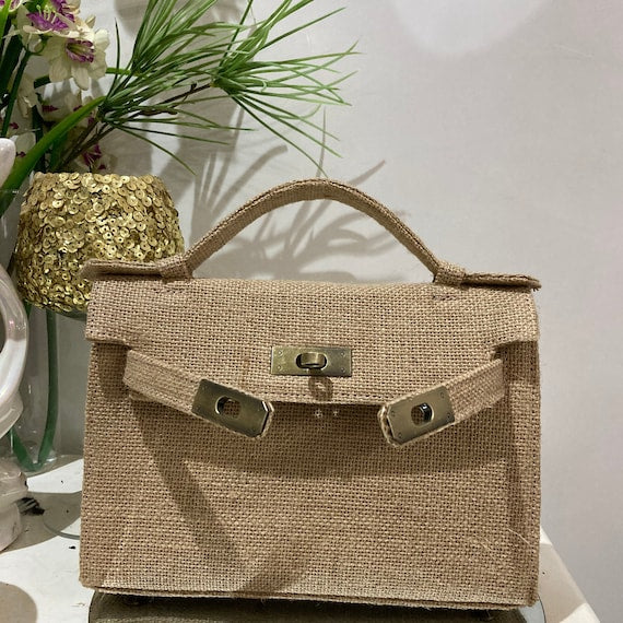 MiNi KELLY STYLE JUTE HANDBAG