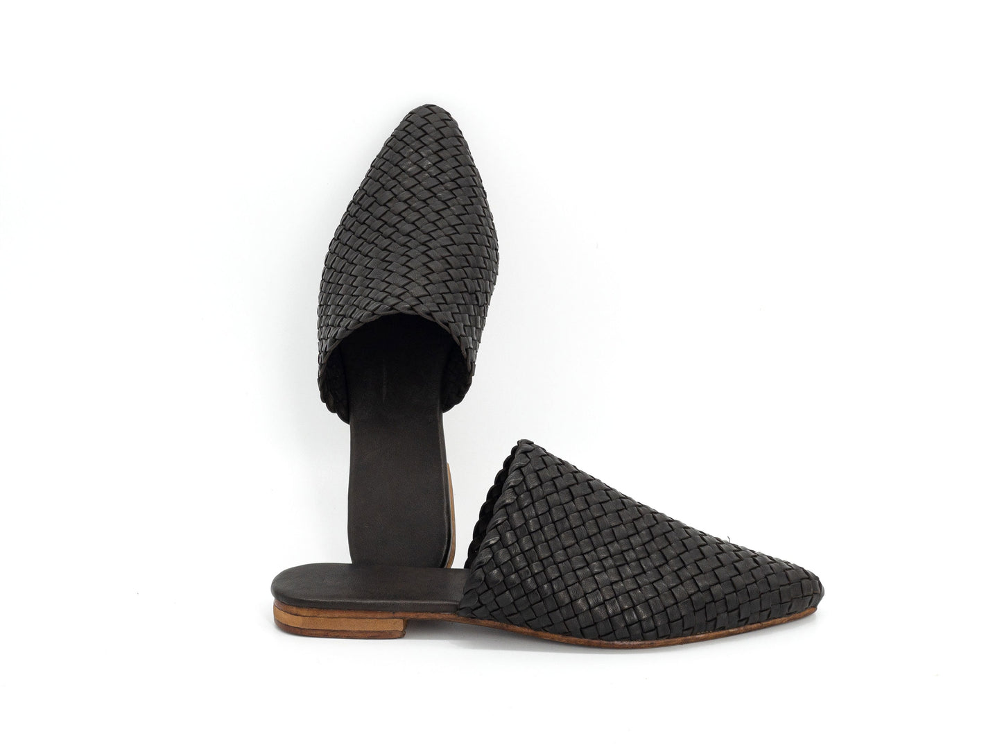 Moroccan Bliss Braided Leather Slippers - berberlifeshop