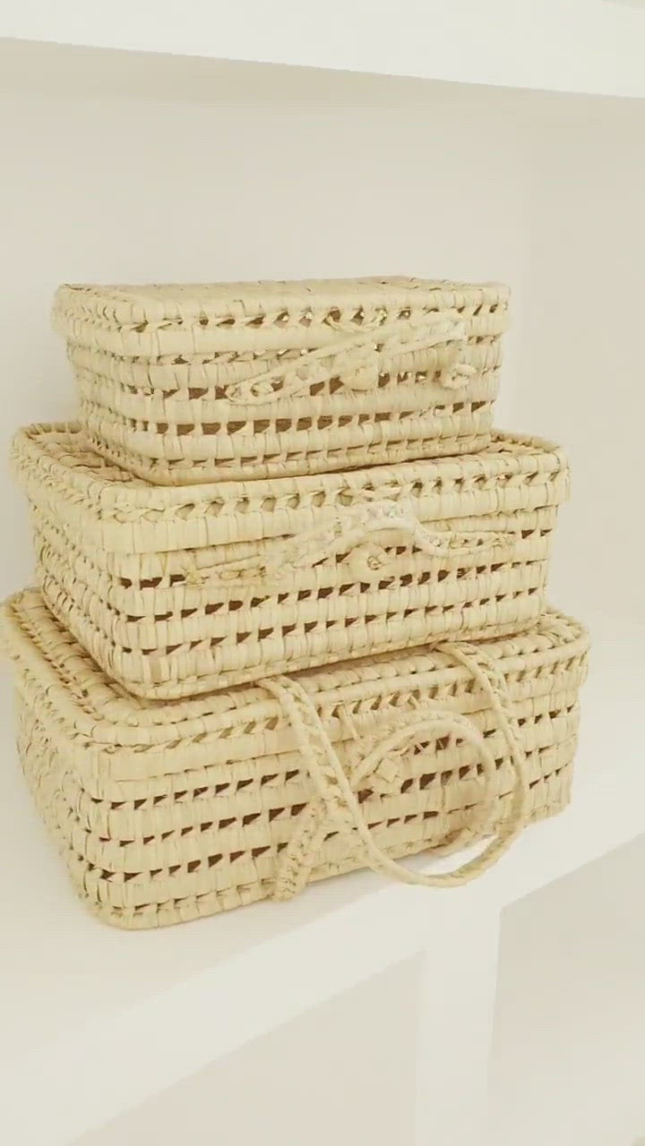 Wicker suitcases, storage, natural materials boho & Chic - berberlifeshop