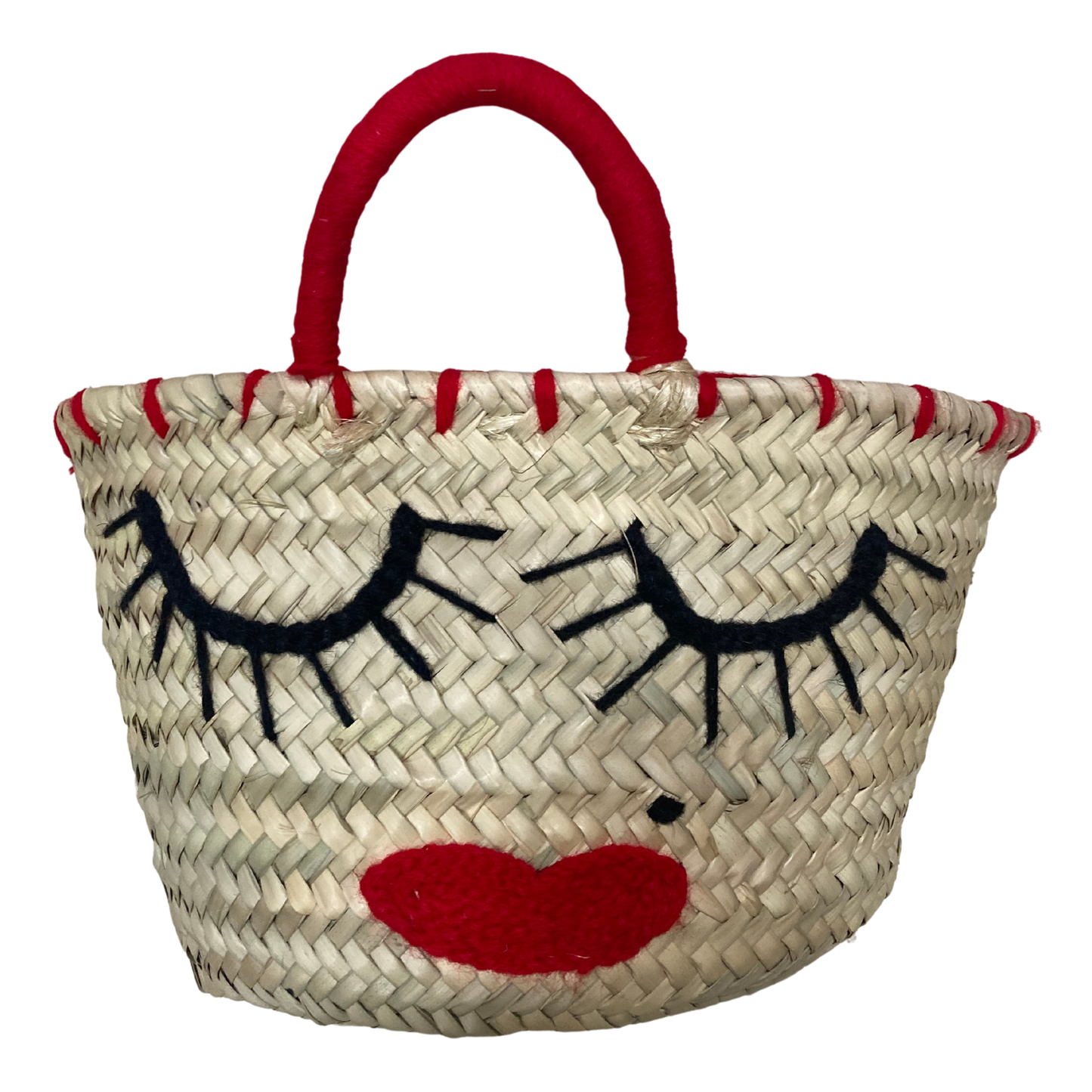 Emoji Embroidered Straw Bag - berberlifeshop