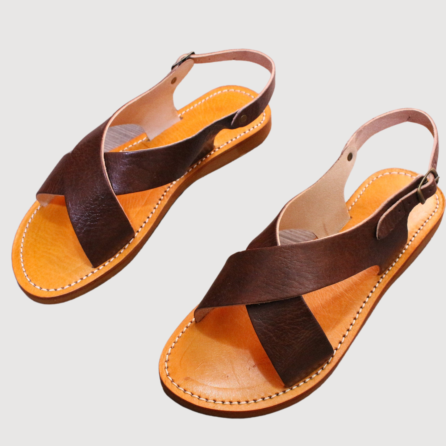 Moroccan leather greek boho chic sandals XY - berberlifeshop