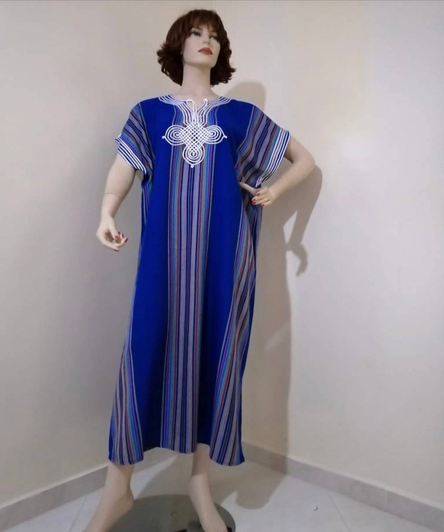 Stripe fresh summer Moroccan tradi dress caftan gandoura - berberlifeshop