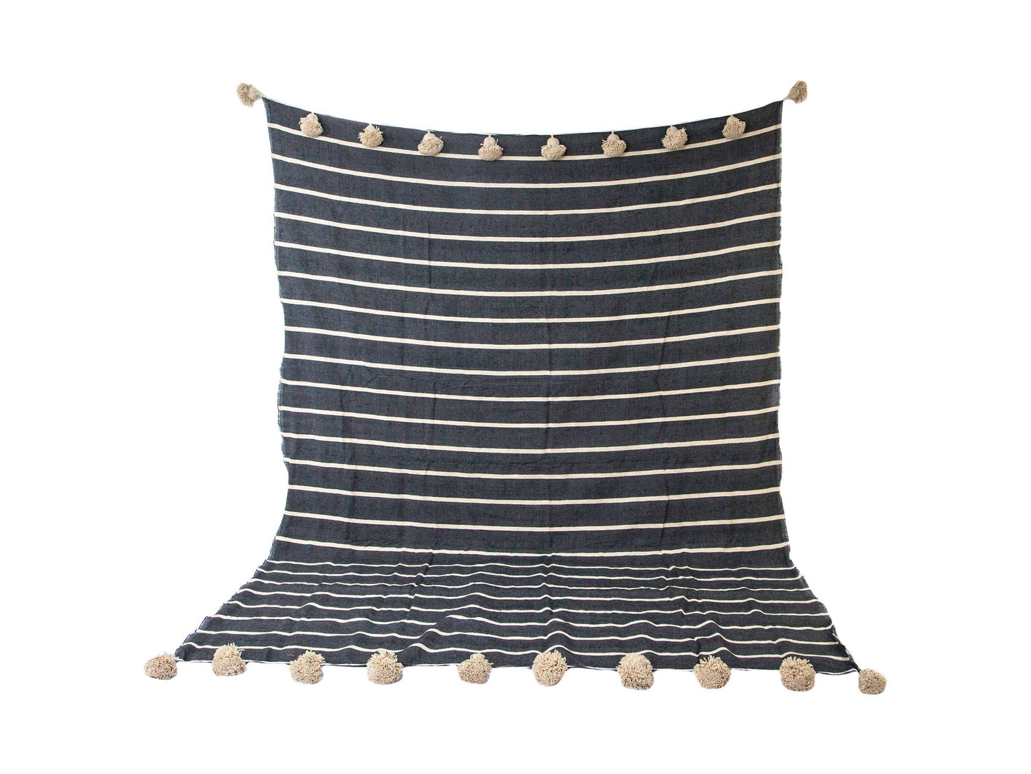 Moroccan blanket Ecru\ Gray Tassels bedspread plaid - berberlifeshop
