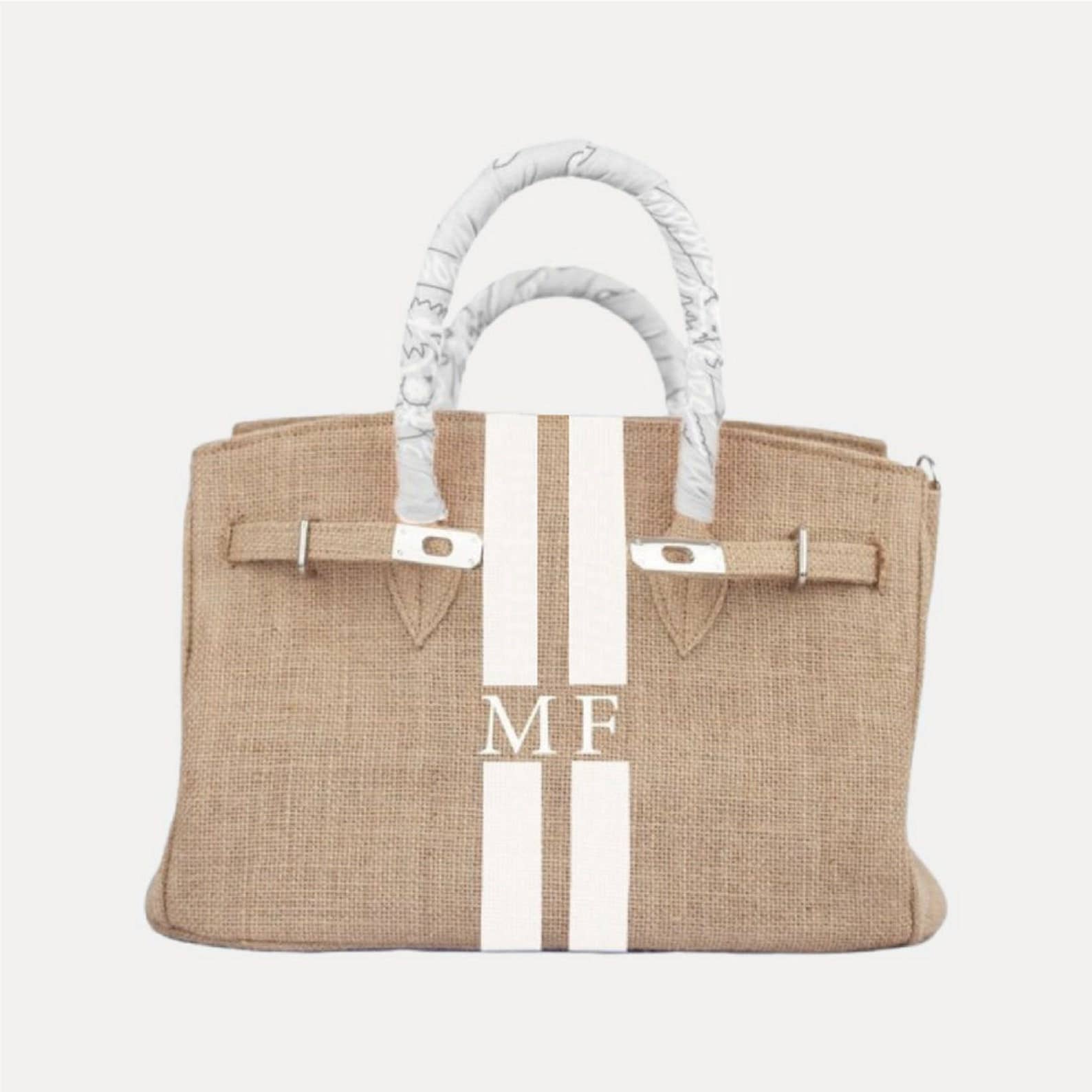 Customized Initials Recycled Jute Summer Bag - berberlifeshop