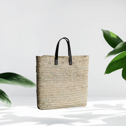 Coastal Chic Rectangular Straw Tote - berberlifeshop