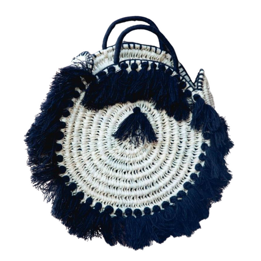 Boho Tassel Round Straw Bag - berberlifeshop