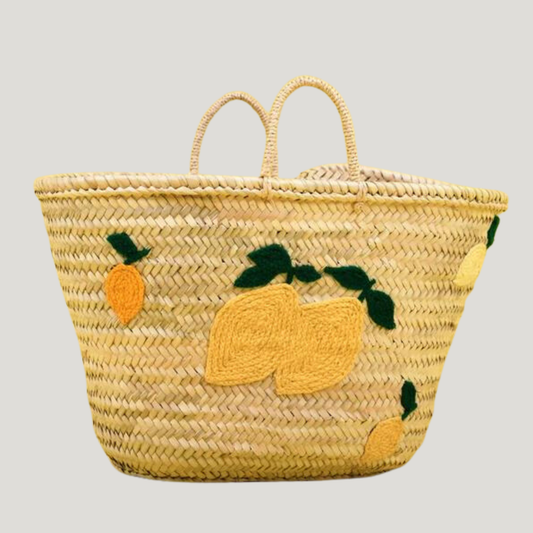Citrus Bliss Lemon Beach Bag Tote for Sun-Drenched Adventure